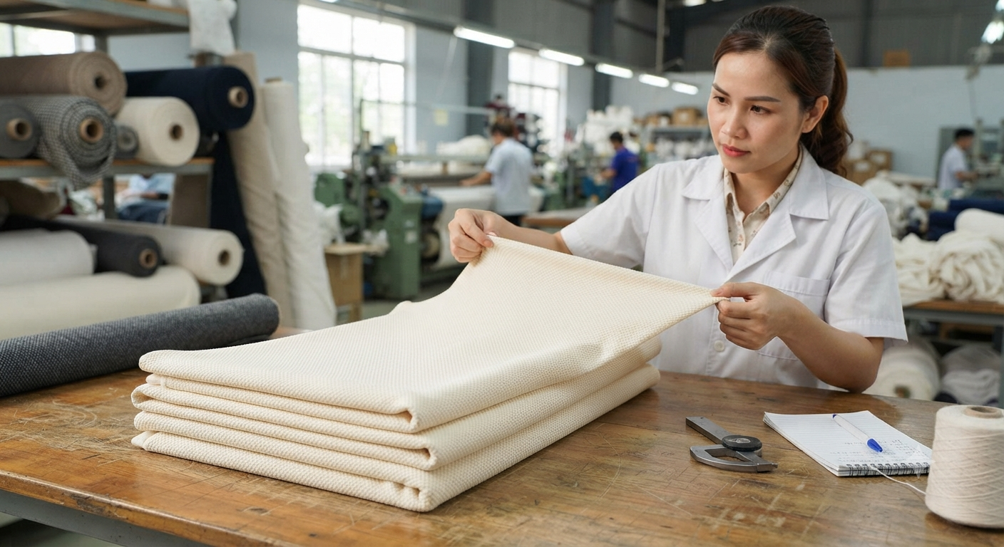 Vải Cá Sấu Cotton 100% (Cotton 4 Chiều)