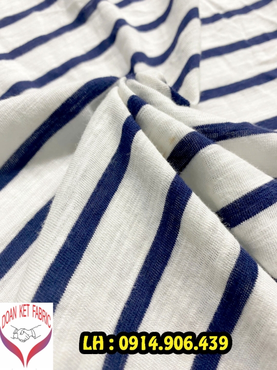 Vải Thun Cotton Kẻ sọc màu