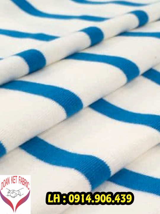 Vải Thun Cotton Kẻ sọc màu