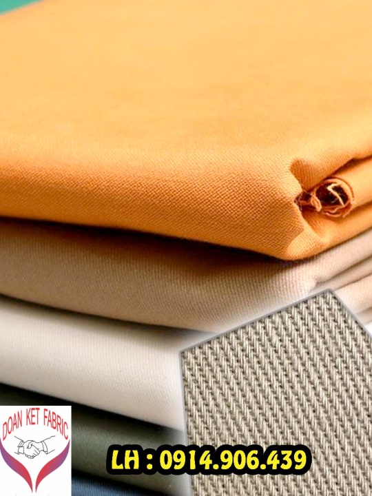 Vải Kaki Poly 100%
