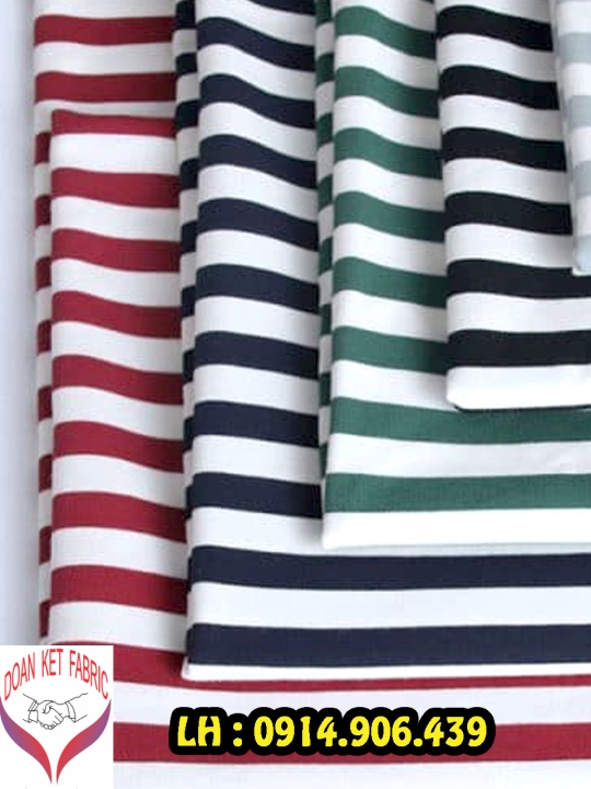 Vải Thun Cotton Kẻ sọc màu
