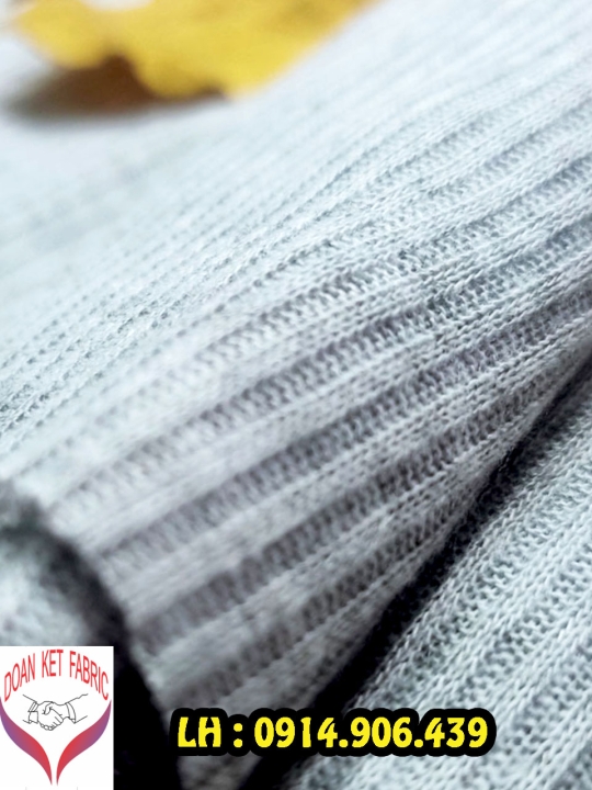 Vải Bo Rib Poly 100%