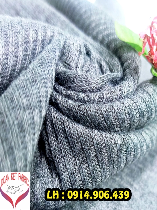 Vải Bo Rib Poly 100%
